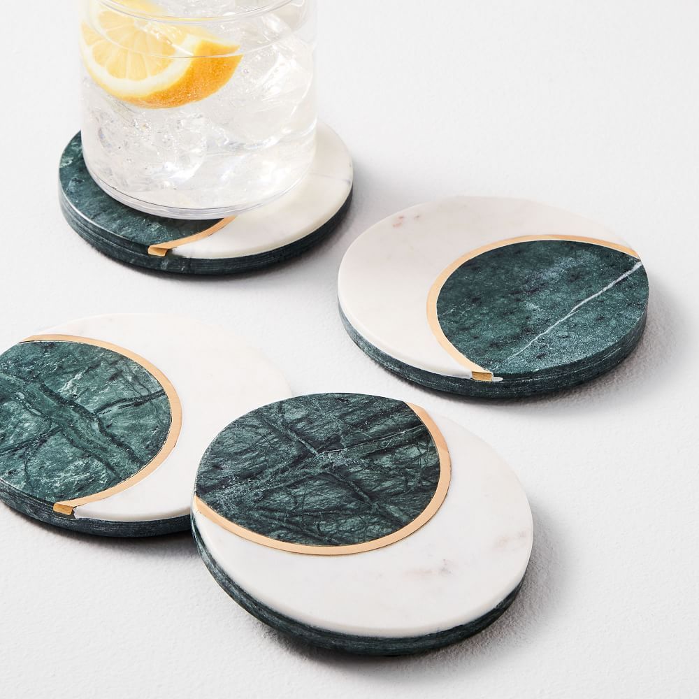 Marble Moon Coasters (Set of 4) | West Elm (US)