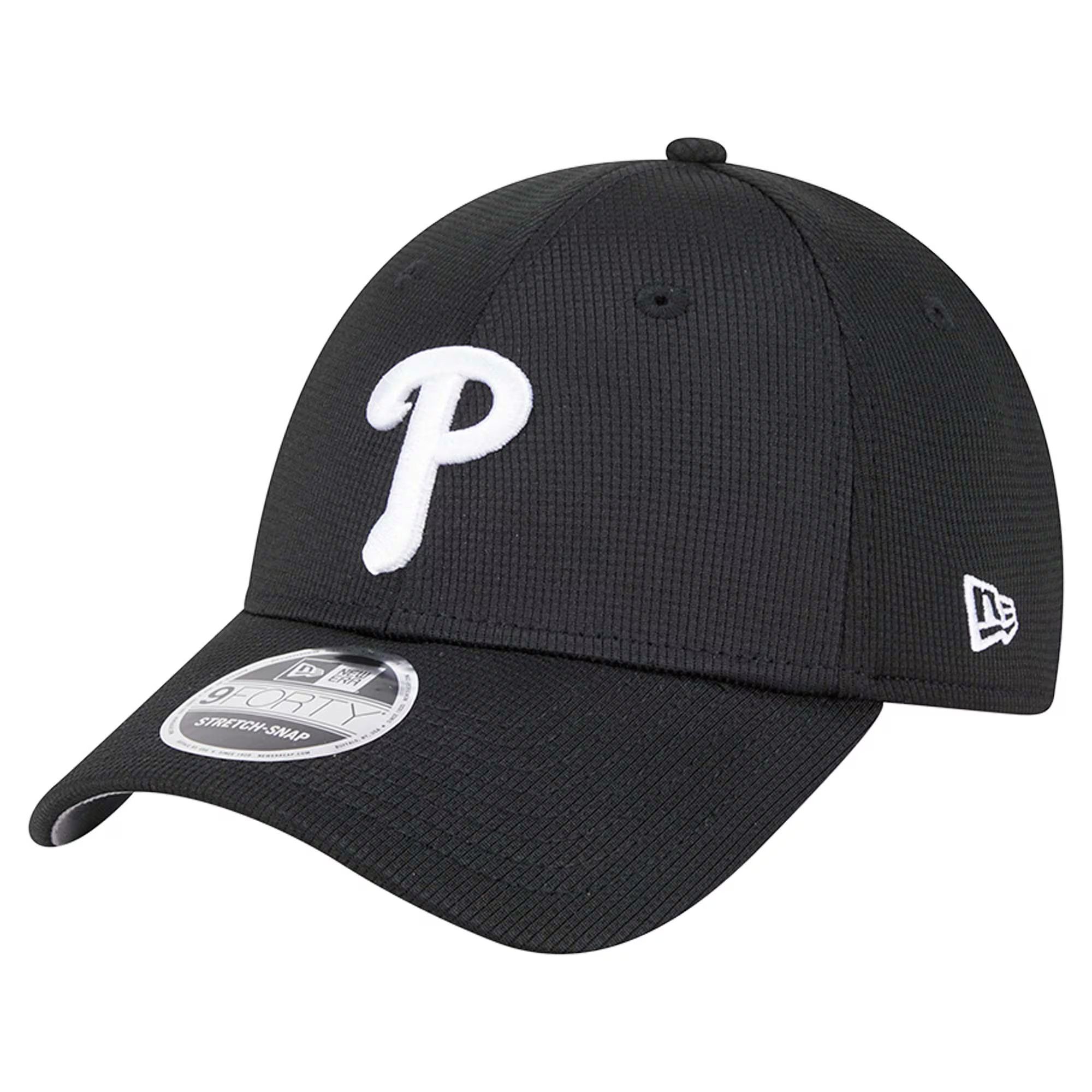 Men's Philadelphia Phillies New Era Black Pivot 9FORTY Adjustable Hat | MLB Shop