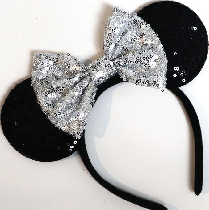 CLGIFT Sparkly Mickey and Minnie Ears in Silver, Rainbow, and Rose Gold | Amazon (US)