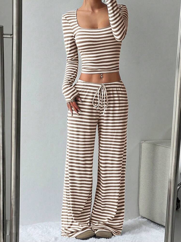 Striped Matching Set  | SHEIN