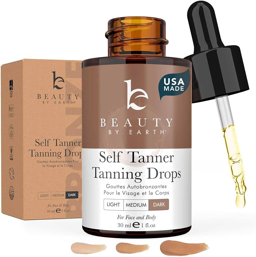 Self Tanning Drops - Face Tanner Drops Ultra Dark - Bronzer Drops - Self Tanner for Face - Self T... | Amazon (US)