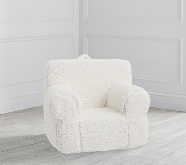 My First Cream Sherpa Anywhere Chair® | Pottery Barn Kids