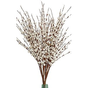 HEBE 10 Pieces Artificial Jasmine Flowers with 29.9" Long Stems Artificial Flower Fake Jasmine Fl... | Amazon (US)