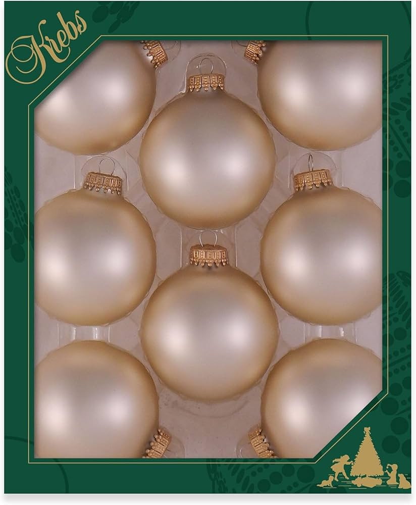 Christmas By Krebs Made in The USA Designer Seamless Glass Christmas Ball Ornaments, 2 5/8" (67mm... | Amazon (US)