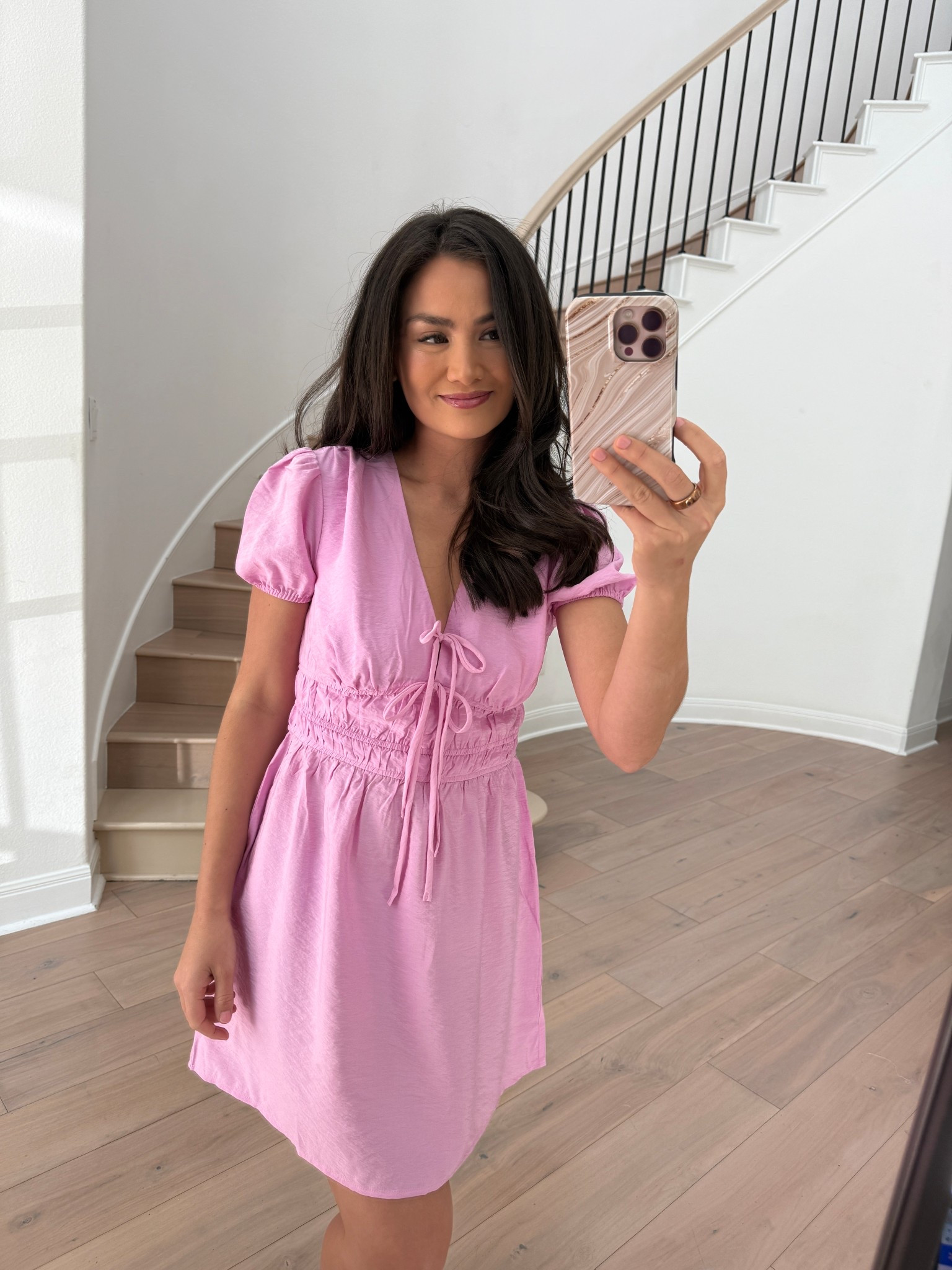 Pink spring mini dress under $30

#LTKFamily #LTKFindsUnder50