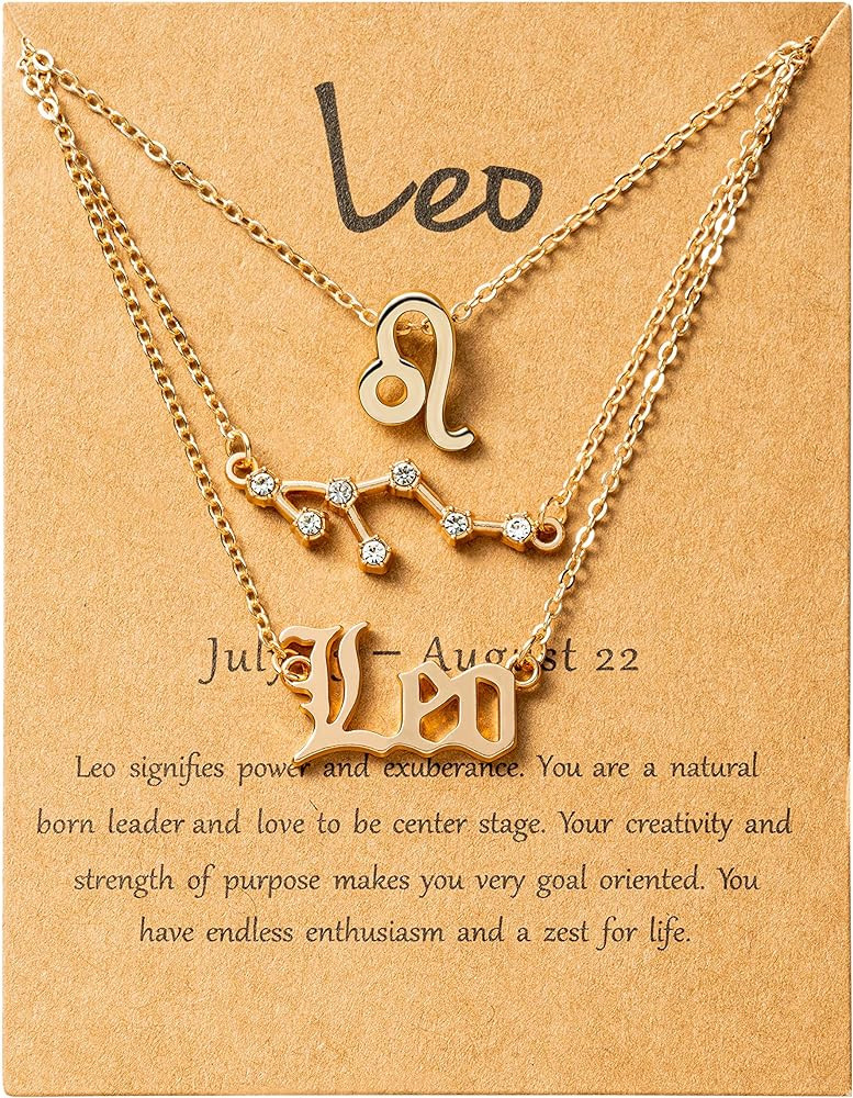 PANTIDE 3Pcs Constellation Zodiac Layer Necklaces for Women Girls, Retro 14K Gold Plated 12 Const... | Amazon (US)