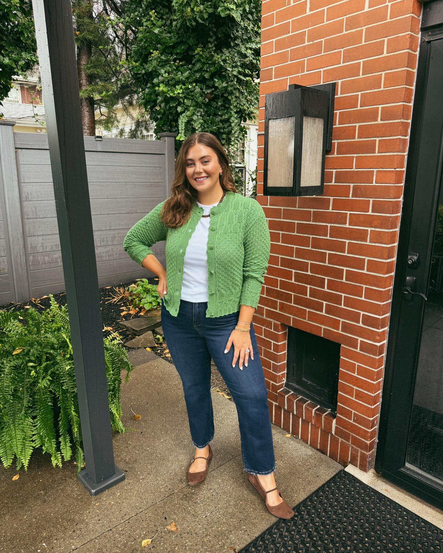 Wearing size XXL in cardigan, XXL in tee, 16Plus in jeans - use CARALYN15 at Good American

#LTKootd #LTKSeasonal #LTKPlusSize