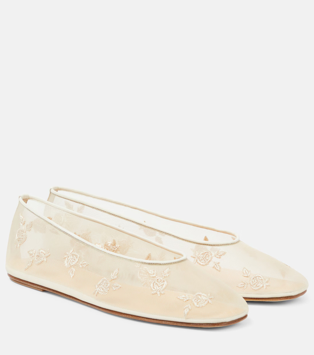Embroidered mesh ballet flats | Mytheresa (US/CA)