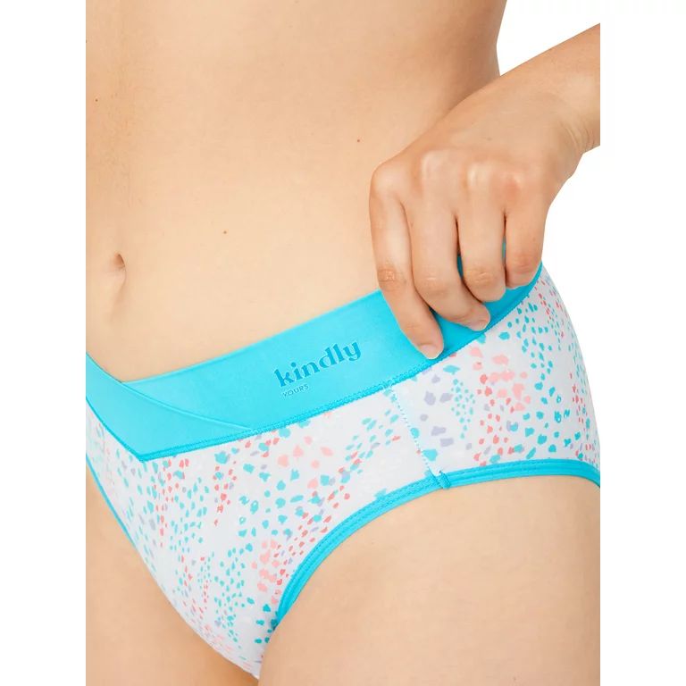Kindly Yours Women's So Comfy Crossover Waist High Cut Panties, 2-Pack | Walmart (US)