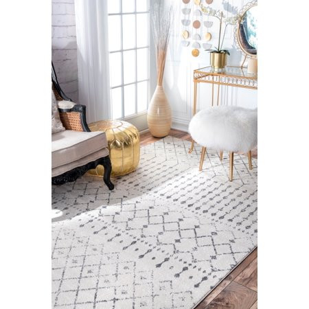 nuLOOM Moroccan Blythe Area Rug or Runner, 5' x 7' 5", Gray | Walmart (US)