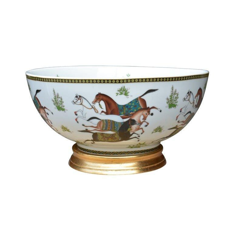 Porcelain Bowl with Horse Pattern | The Well Appointed House, LLC
