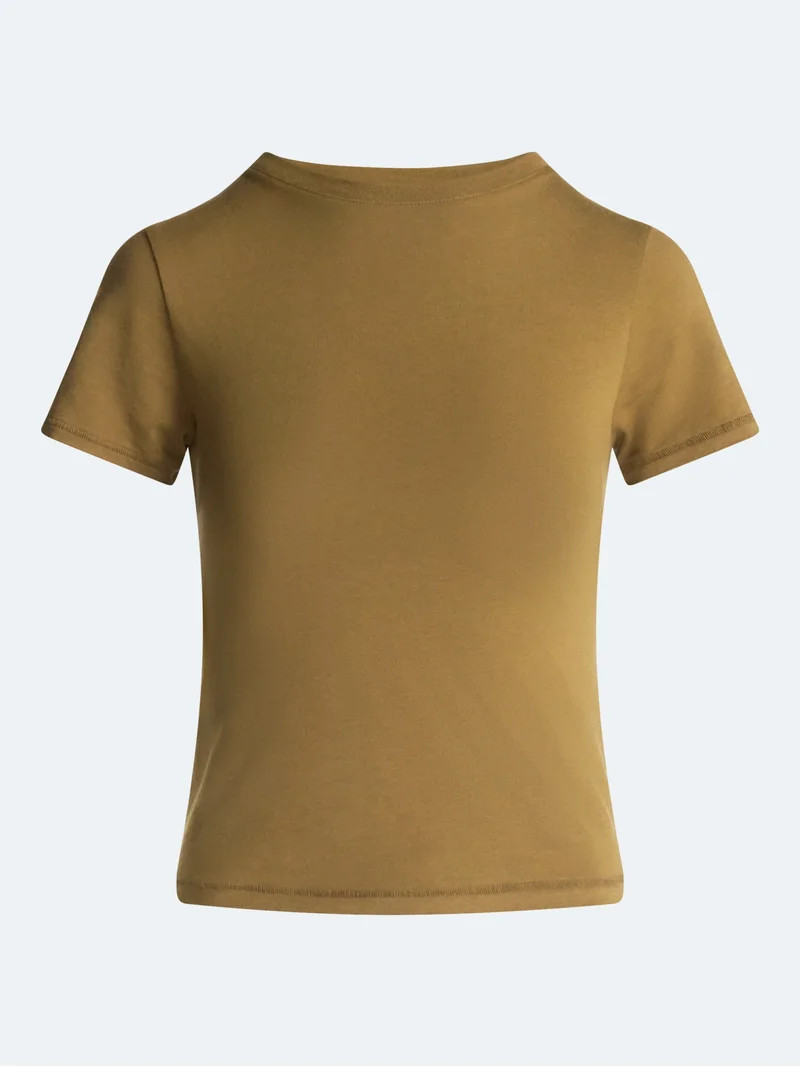 Scoop Women\u2019s The York Baby Tee with Short Sleeves, Sizes XS-XXL | Walmart (US)
