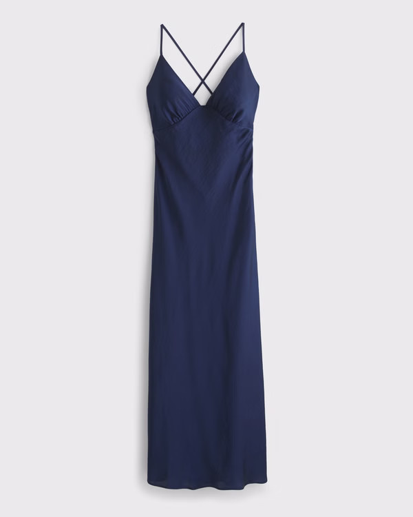 The A&F Julia Slip Tie-Back Maxi Dress | Abercrombie & Fitch (US)