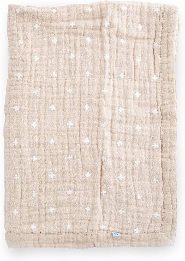 Little Unicorn Taupe Cross Cotton Muslin Quilt Receiving Blanket | 100% Cotton | Super Soft | Bab... | Amazon (US)