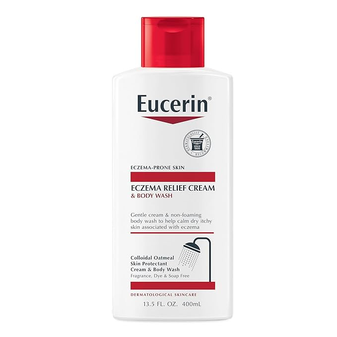 Eucerin Eczema Relief Cream Body Wash, Eczema Body Wash with Colloidal Oatmeal, Ceramide-3 and Li... | Amazon (US)