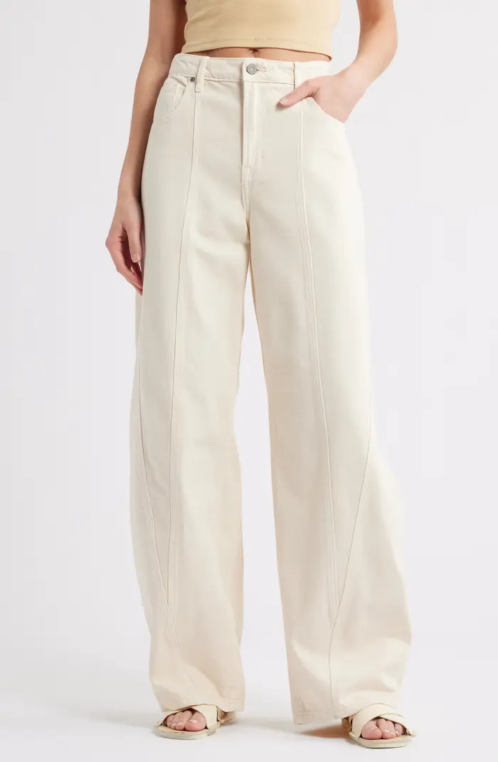 Seamed Barrel Leg Jeans | Nordstrom