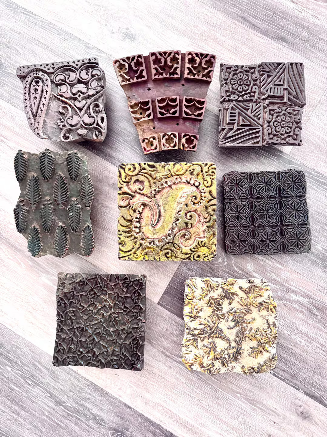 MORE ADDED 2/5!! Diy,indian Hand Carved, Textile Wood Stamps, Blocks. Gifts, Worldly. Traditional... | Etsy (US)