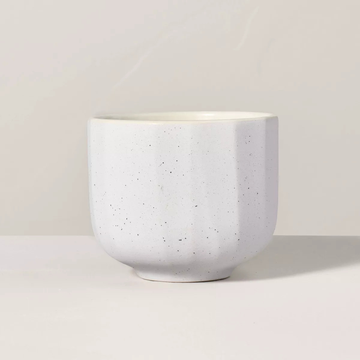 Speckle-Faceted Ceramic Salt Jar Candle White 6oz - Hearth & Hand™ with Magnolia | Target