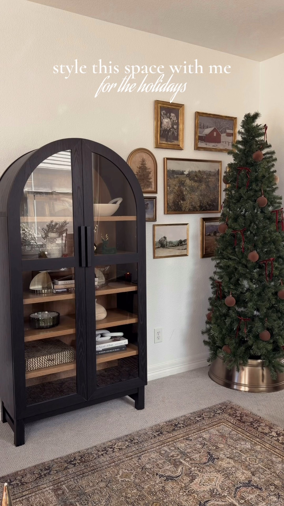 Can you believe this gorgeous cabinet from Walmart is on sale for $238?!? It is stunning!!! I paid a little extra to have someone assemble it for us too! I linked what I could from this decor below 🎄

#LTKHoliday #LTKCyberWeek #LTKHome