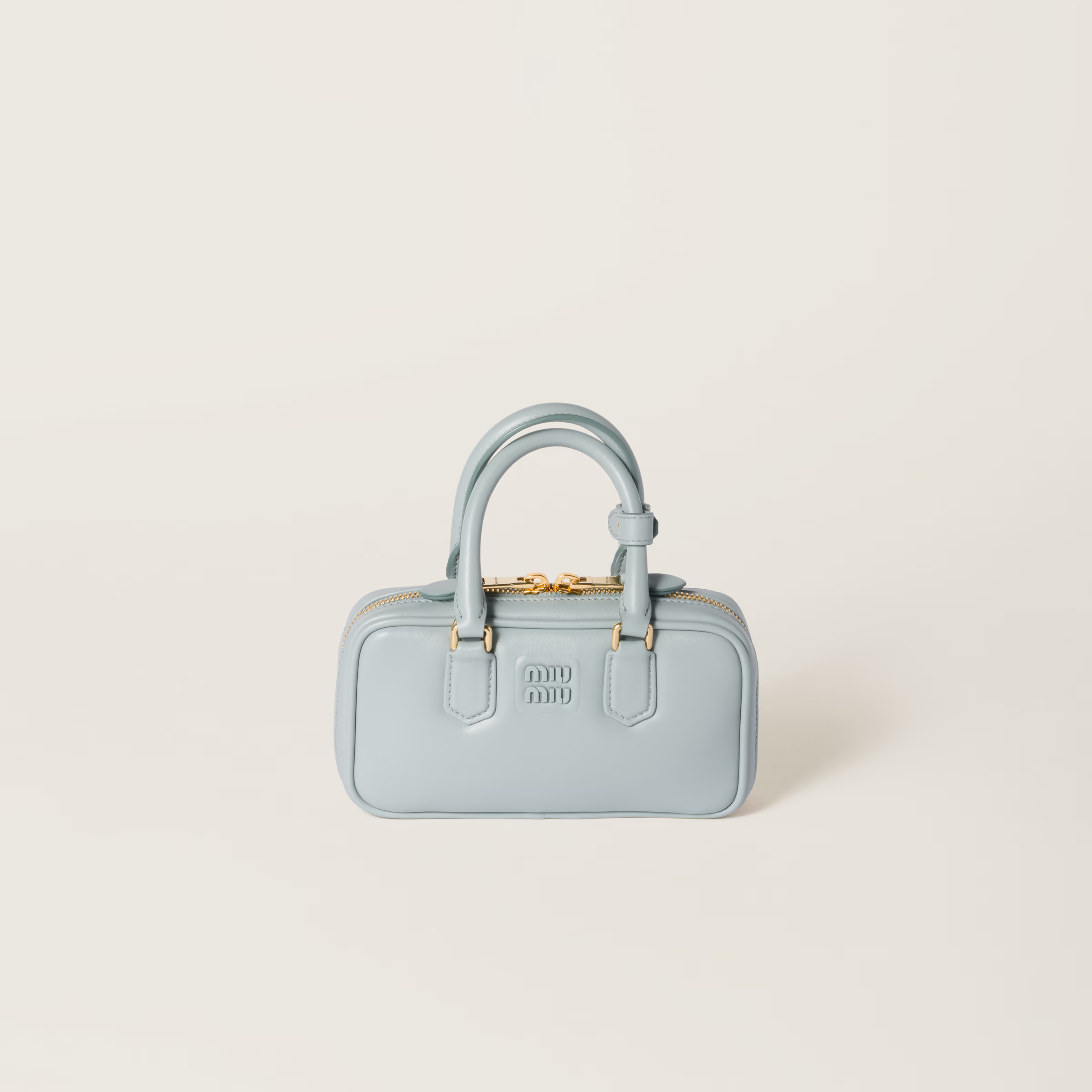 Lake Blue Arcadie Leather Mini-bag | Miu Miu | Miu Miu UK