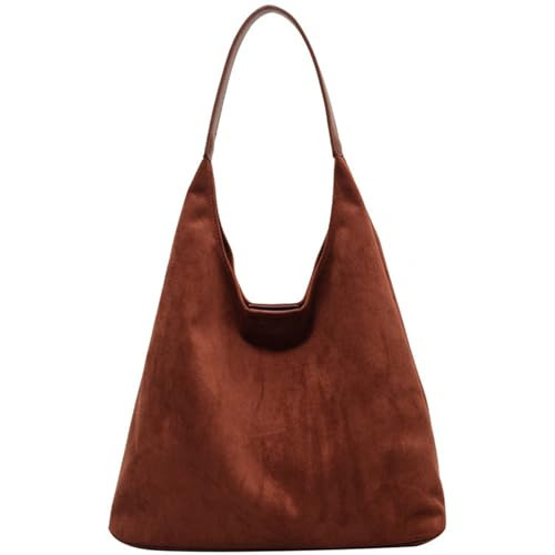 Brown Suede Bags, Suede Purses for Women, Suede Handbags, Suede Tote Bags, Leather Hobo Bags for Women (Brown) | Amazon (UK)