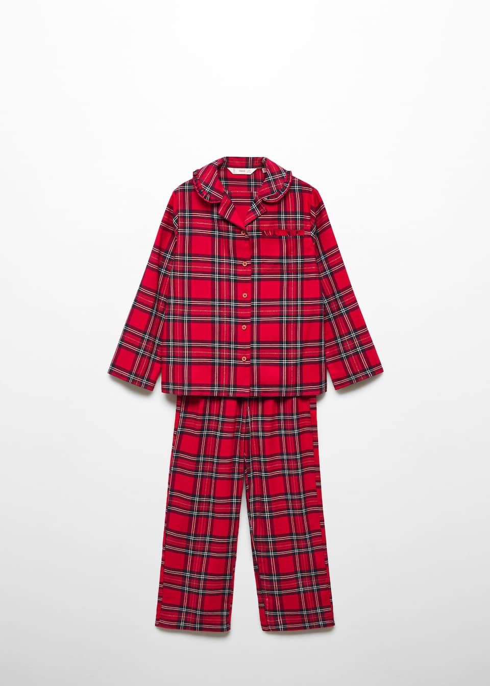 Check long pyjamas -  Girls | Mango Kids USA | MANGO (US)