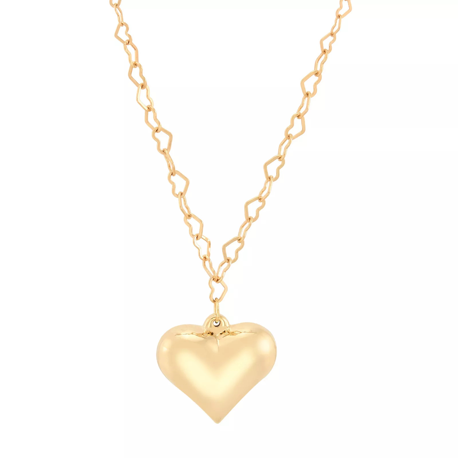 Everlasting Gold 10k Gold Heart Pendant Necklace, Women's, Size: 18 | Kohl's