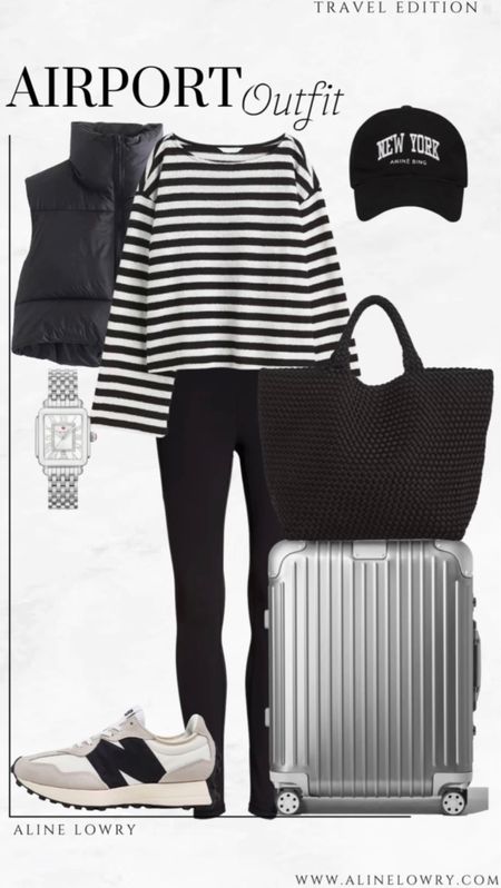 Casual stylish airport outfit idea
Love this black and white travel outfit

#LTKshoecrush #LTKSeasonal #LTKtravel