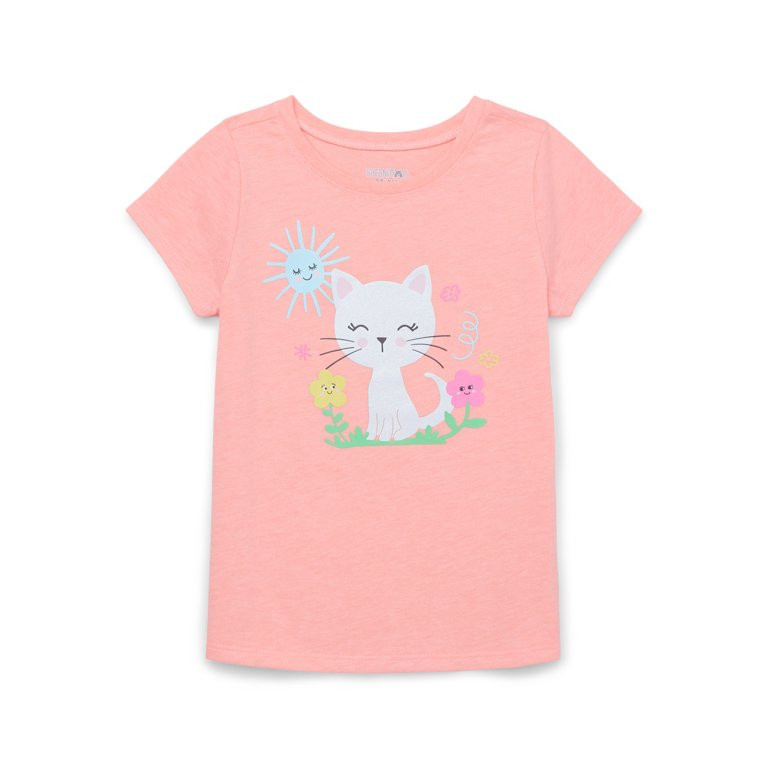 Garanimals Toddler Girl Short Sleeve Graphic T-Shirt, Sizes 18M-5T | Walmart (US)