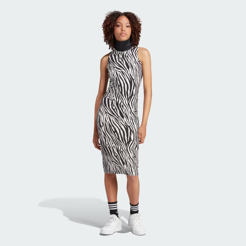 Allover Zebra Animal Print Dress | adidas (US)