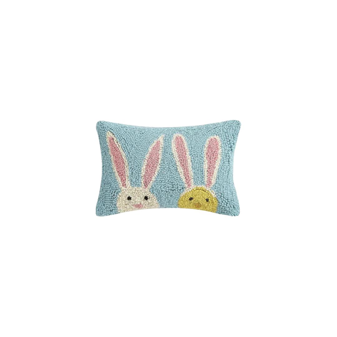 Bunny Duo Pillow | Pink Antlers