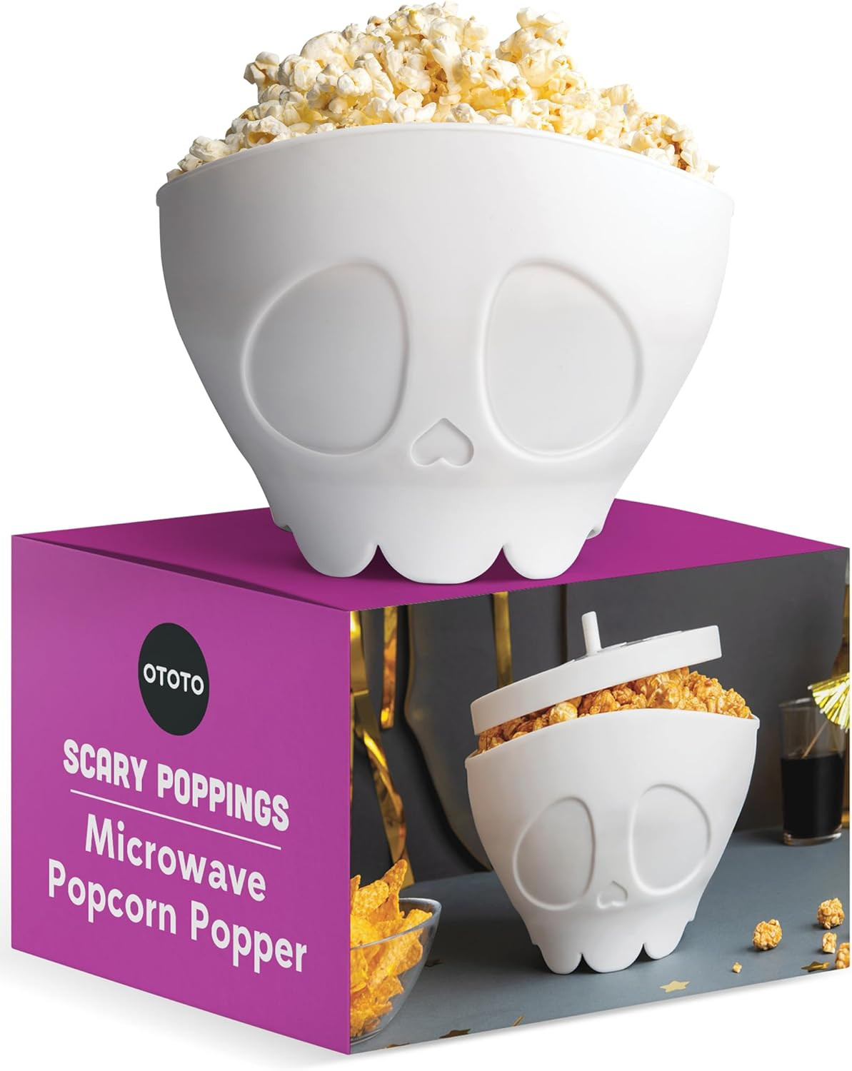 OTOTO New Scary Poppings Microwave Popcorn Popper - Gothic Popcorn Microwave Popper, Silicone Mic... | Amazon (US)