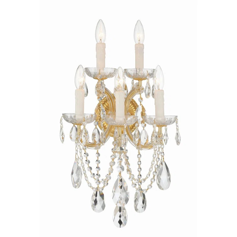 Bohemian Crystal 5 - Light Candle Wall Light | Wayfair North America