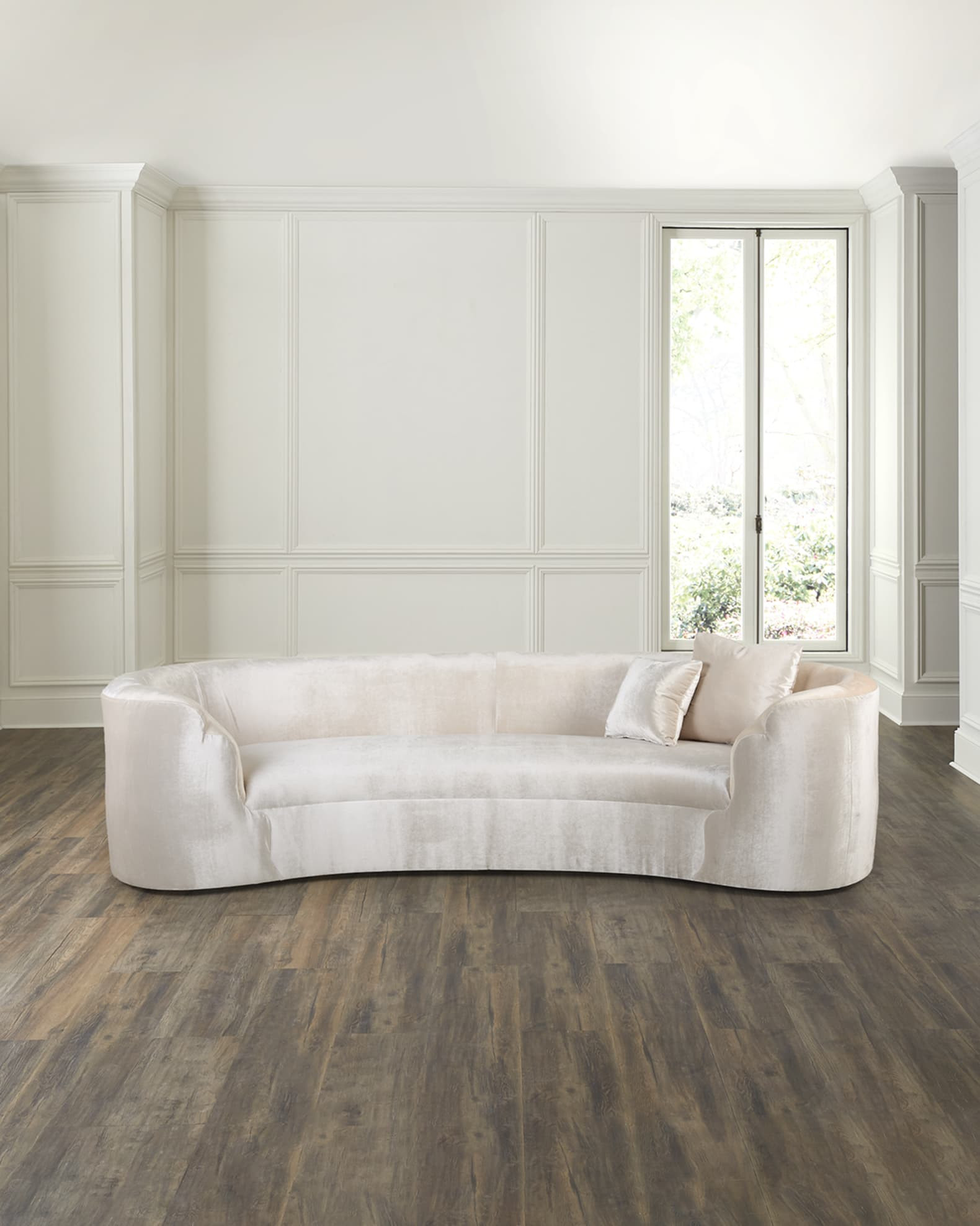 Haute House Bubble Velvet Curved Sofa, 117.5" | Neiman Marcus