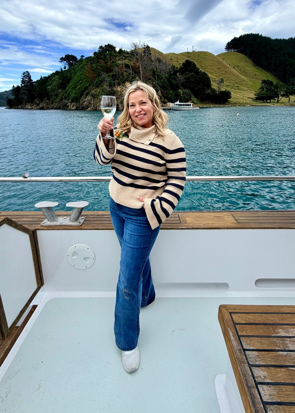 The perfect nautical sweater for a boat adventure in New Zealand! 

#LTKTravel #LTKPetite #LTKdayinmylife