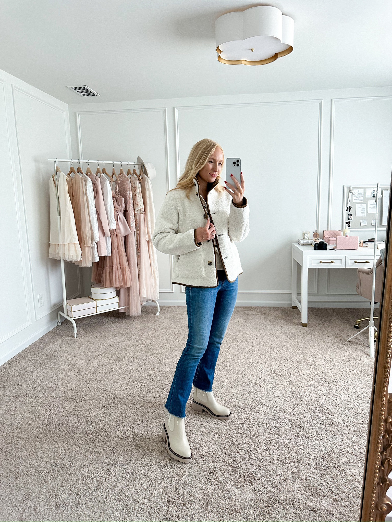 Nordstrom anniversary sale fall to winter transitional outfit! Fall outfits // winter outfits // jackets // mother jeans // Chelsea Lug boots // NSale 

#LTKSeasonal #LTKxNSale #LTKSaleAlert