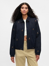 Gap × Disney Embroidered Denim Bomber Jacket | Gap (US)