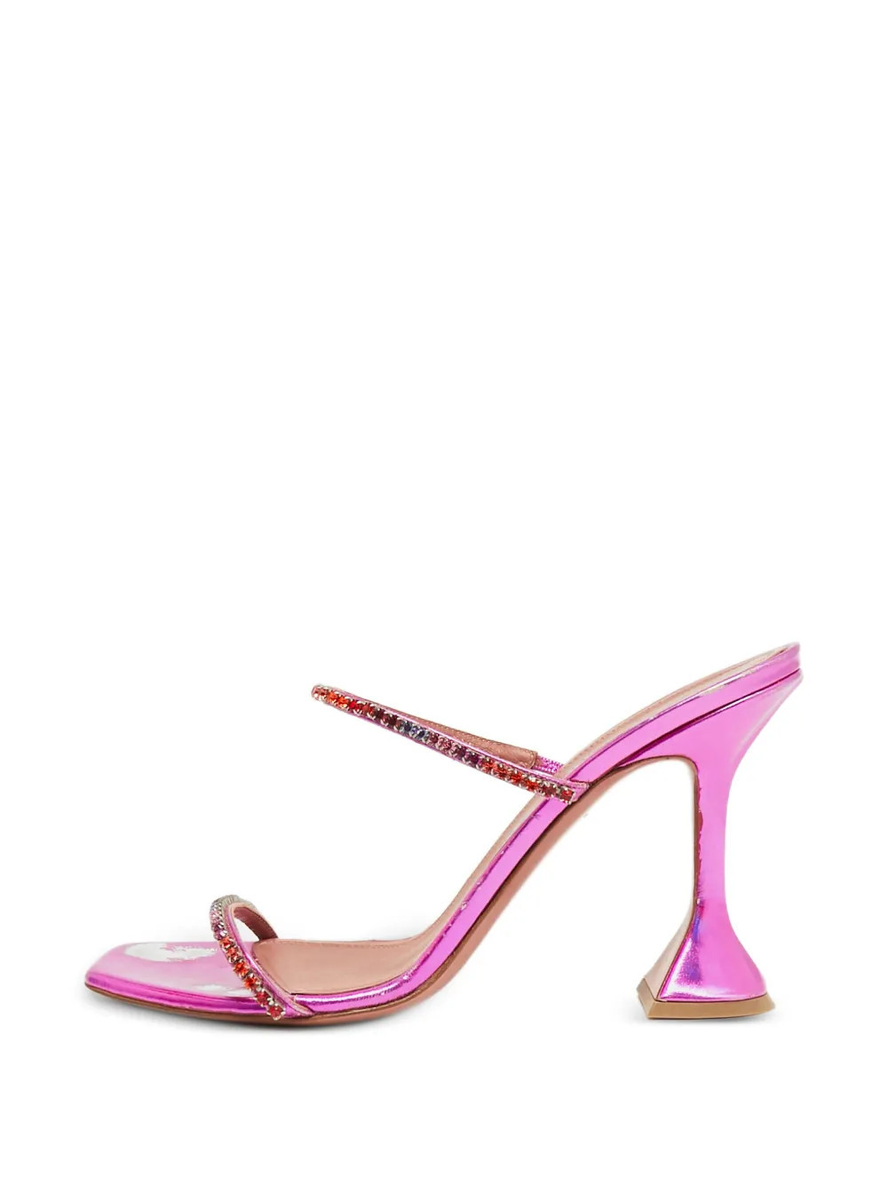 Amina Muaddi Gilda crystal sandals - Pink | Farfetch Global