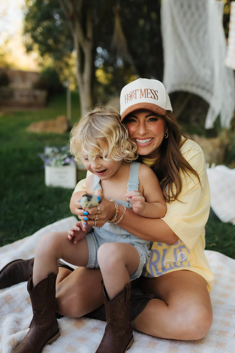 Brown Corduroy Hot Mess Flower Hat | Shop Staykation