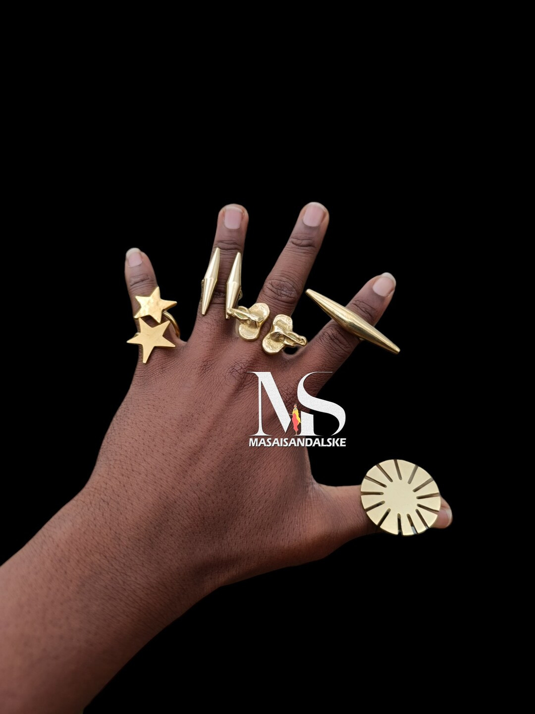 5 African Brass Rings , Wholesale Brass Rings , African Continent Adjustable Brass Rings , Boho R... | Etsy (US)