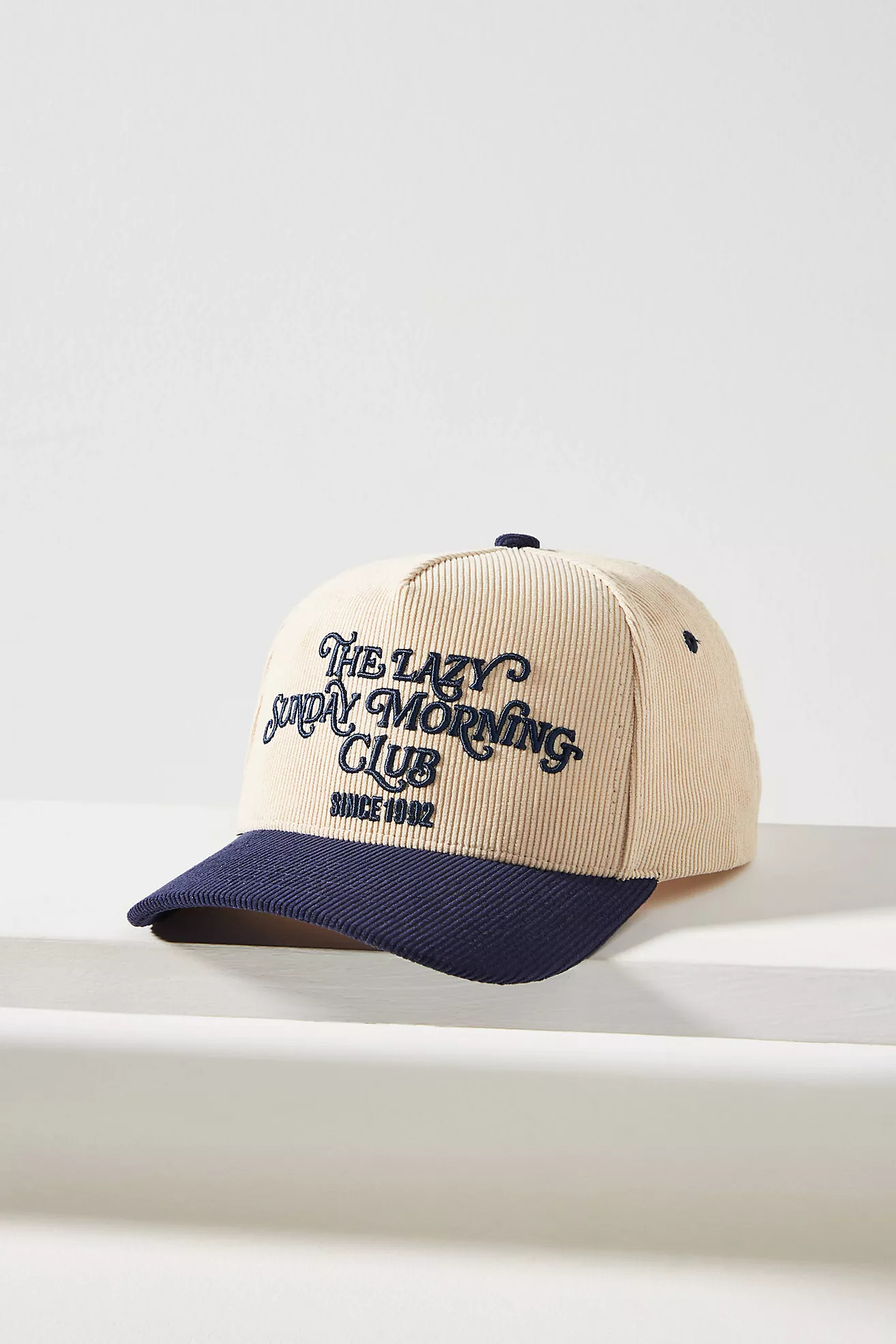 Colorblock Corduroy Sunday Morning Club Baseball Cap | Anthropologie (US)