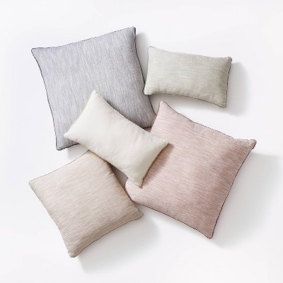 Chambray Throw Pillow with Lace Trim - Threshold™ designed with Studio McGee | Target