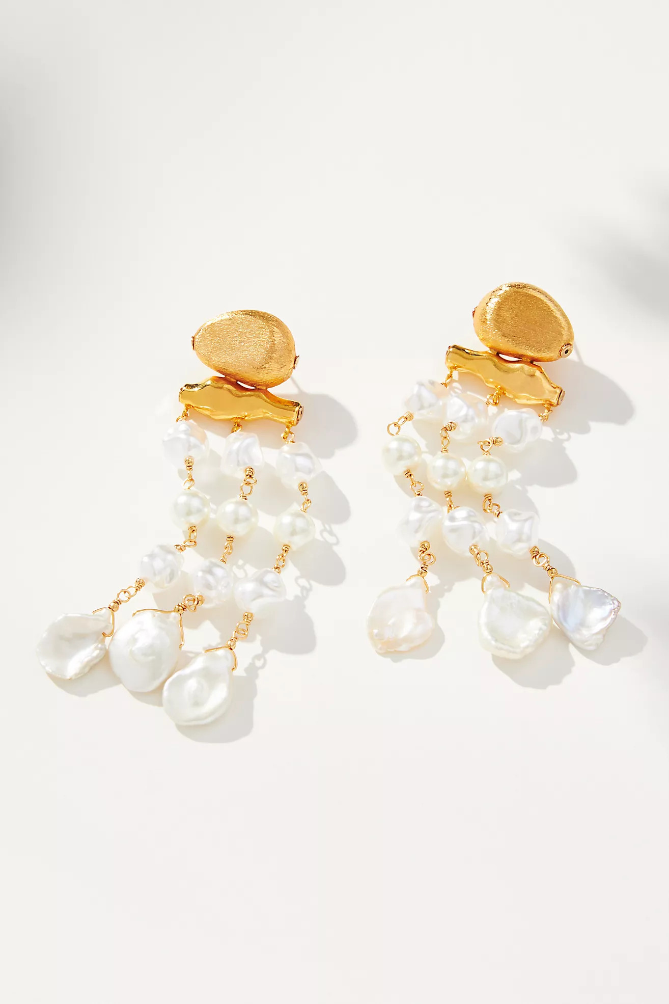 Statement Pearl Drop Earrings | Anthropologie (US)