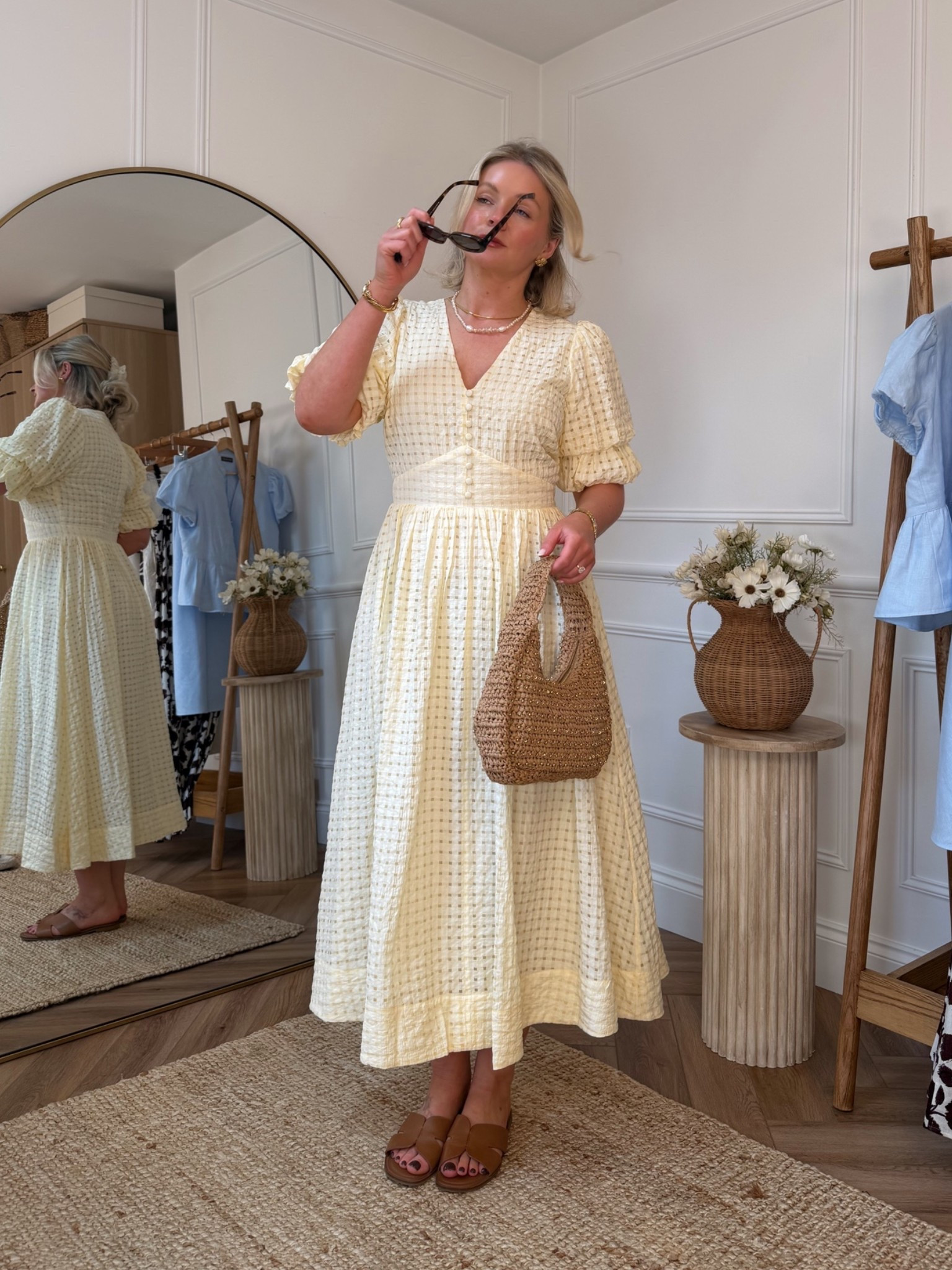 @Mint Velvet lemon summer dress ☀️ wearing size 10. These sandals are SO comfy!

#LTKsummer