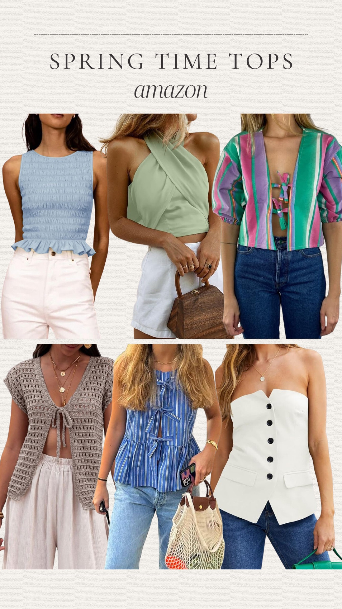 The cutest tops from Amazon for the spring and summer!

Vest | tie front | halter 

#LTKfindsunder50 #LTKSeasonal #LTKstyletip