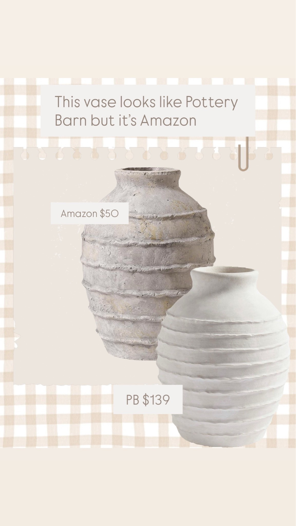 This Amazon vase gives me the same high-end, textured look as the Pottery Barn version for so much less.

I love finding neutral home decor that has that collected, designer-inspired feel without the designer price tag, and this textured Amazon vase is such a good one! I’m also linking more of my other favorite Amazon vases, neutral decorative vases, fall florals and faux stems that are perfect for transitioning your home into fall. Fall home decor. 

These would be so pretty styled on an entryway console, coffee table, dining table, kitchen counter or living room shelf. If you love warm neutrals, organic modern decor and easy fall decorating ideas, I rounded up several favorites to shop in one place. 🤎

#AmazonHome #AmazonHomeFinds #FallHomeDecor #NeutralHomeDecor #FallDecorIdeas #OrganicModernDecor #VaseDecor #FallFlorals #DesignerLookForLess

#LTKHome #LTKSaleAlert #LTKSeasonal