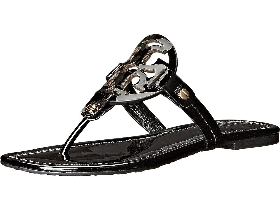 Tory Burch Miller Sandal (Perfect Black Patent) Women's Shoes | Zappos