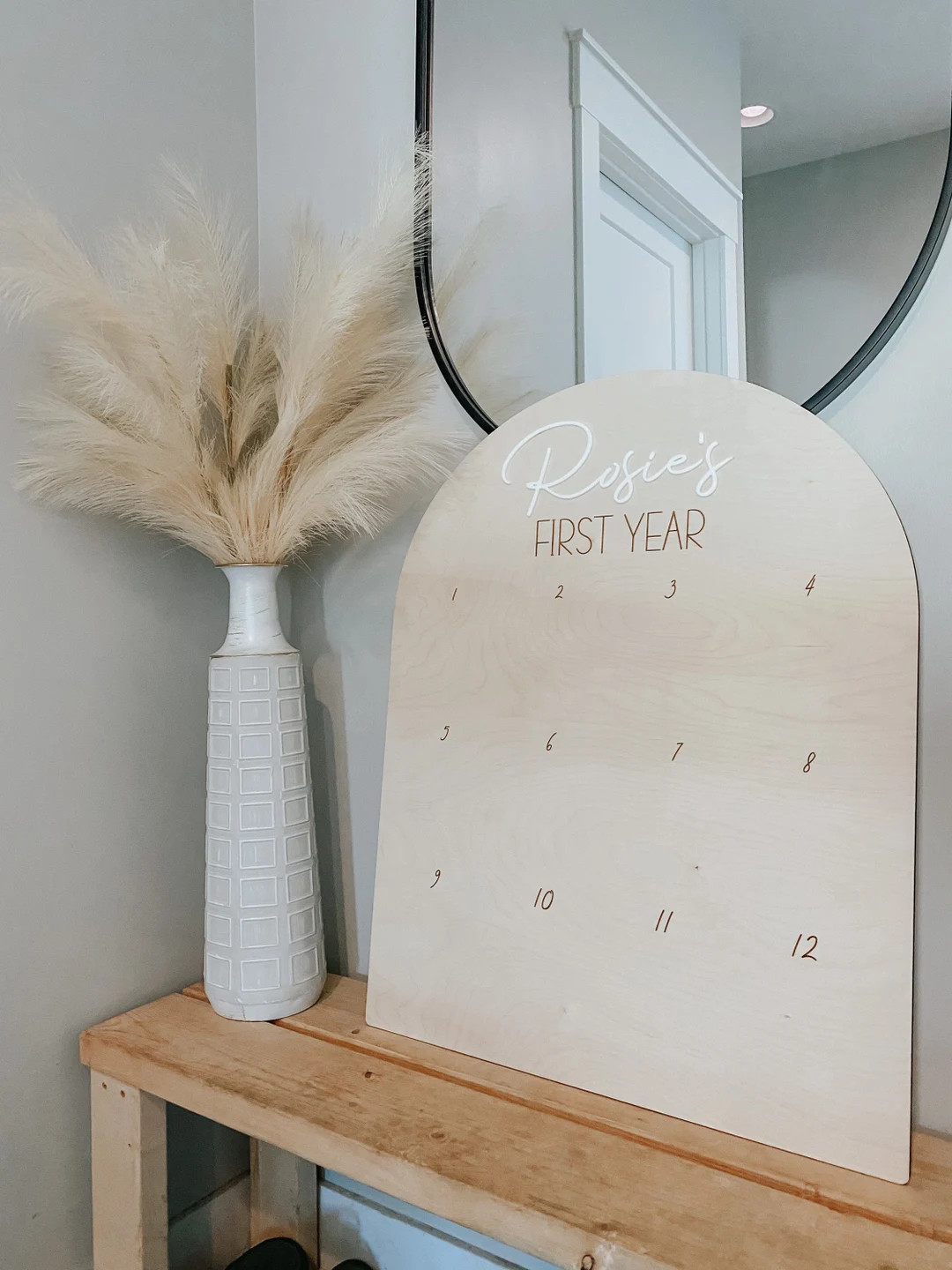 First Birthday Decor | First Birthday Photo Display | Baby Monthly Photos | Photo Prop | Birthday... | Etsy (US)