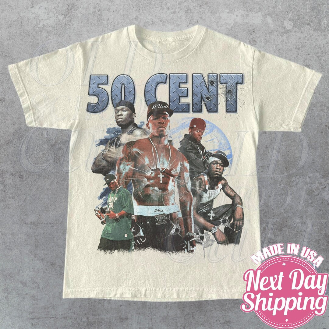 Vintage 50 Cent Bootleg T-shirt  Vintage 90s Graphic Inspired - Etsy | Etsy (US)