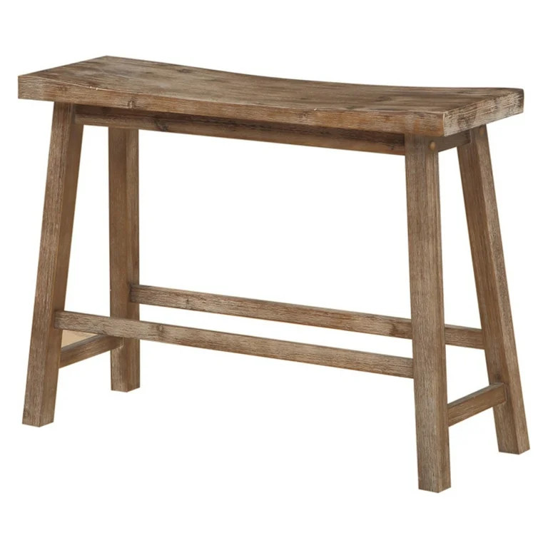 Boraam Sonoma 24in. Backless Wood Dining Bench - Barnwood Wire-Brush Finish | Walmart (US)